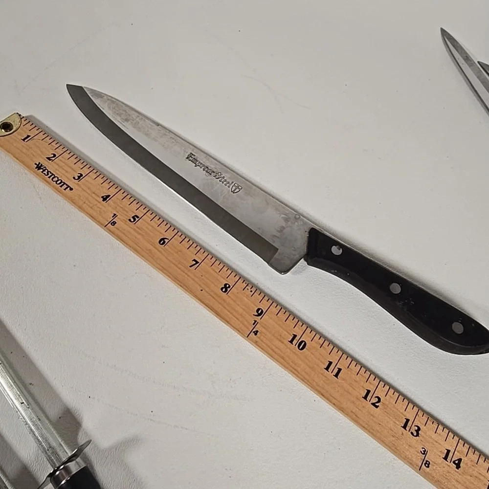 Emperor Steel 3 Knives Full Tang  Japan Stainless‎ Steel 2 Sharpening Steels